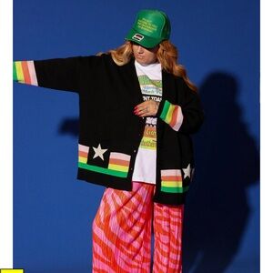 Burnt toast Black Saturn Return Oversized Boxy Cardigan